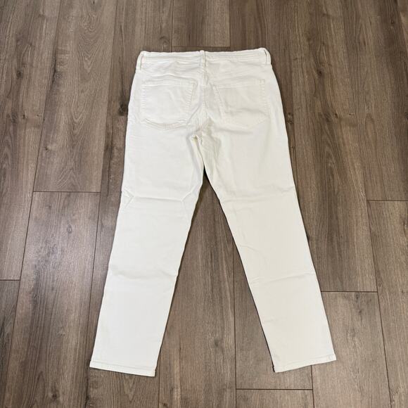 J.Crew Slim Fit Jeans WMNS 30 White Denim Super Stretch High Rise Zip Fly Button - Picture 6 of 8
